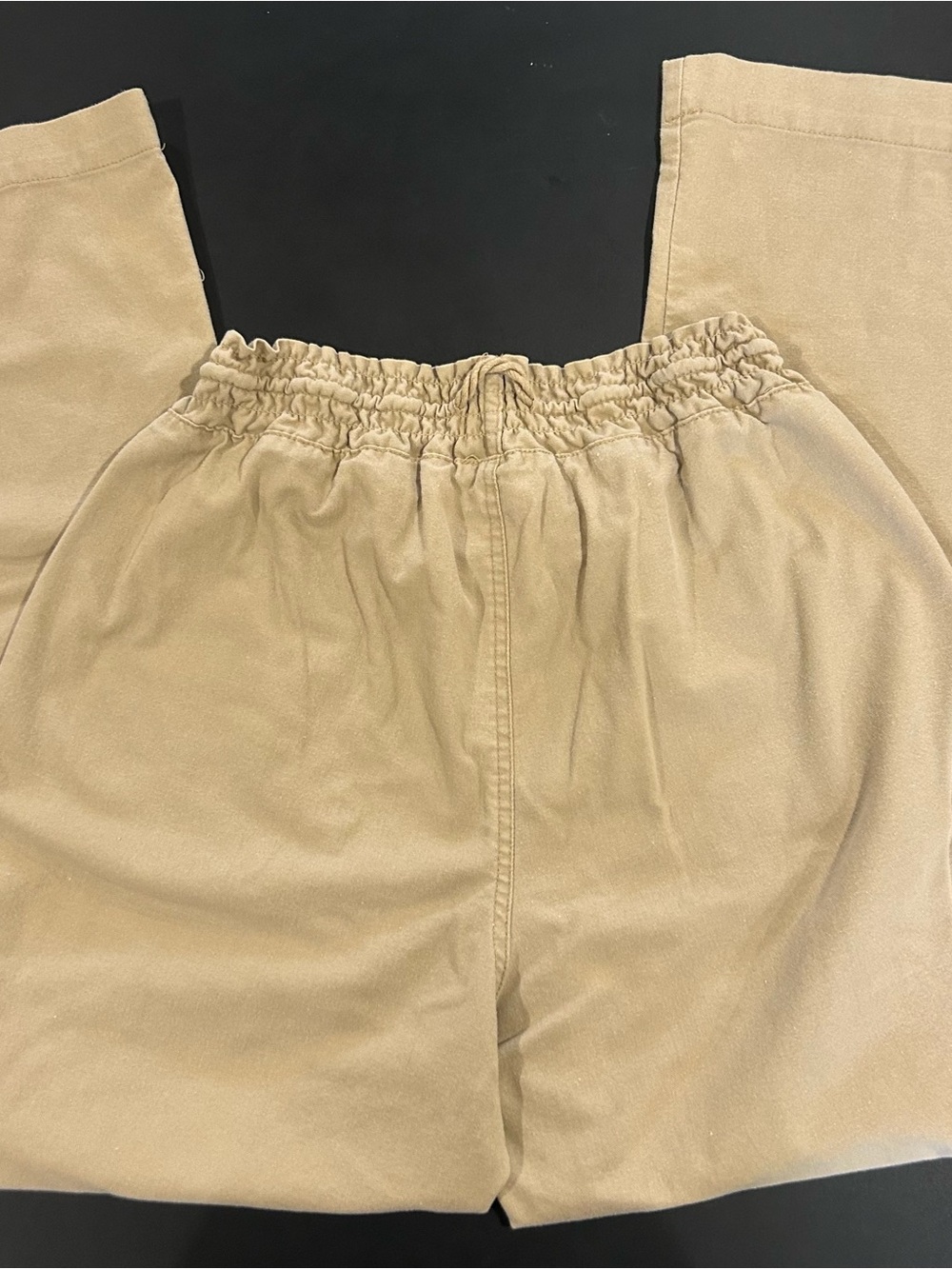 Elastic Waist Khaki Wide Leg Lightweight Breathable Pants
